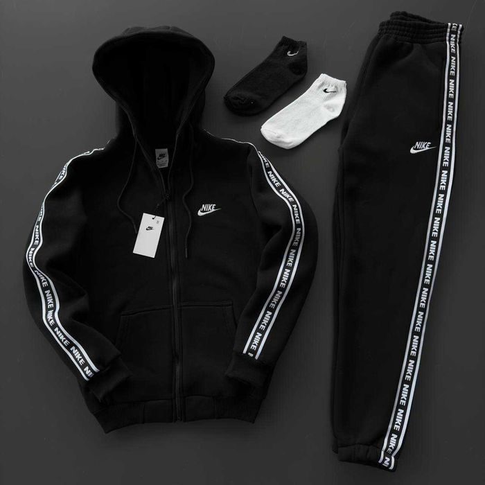 Чоловічий зимній спортивний костюм найк на флісі Nike [S,M,L,XL,XXL]