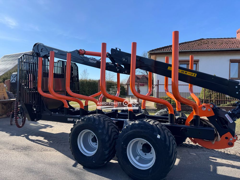 Prehydraulik | Przyczepa Leśna BMF 12T2 Z zurawiem 750Hp 6 Par 500x17