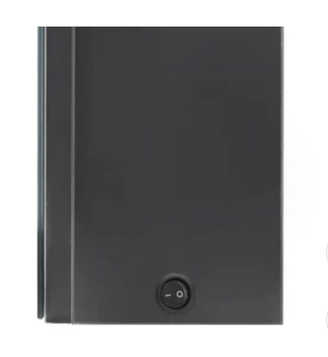 łazienkowa z lustrem i LED, szara, 50x13x70 cm