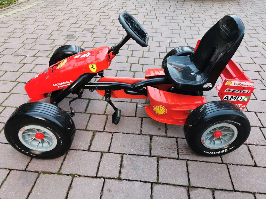 Gokart na pedała Ferrari masywny samochód na pedała transport