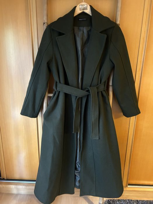 Sobretudo verde escuro fazenda