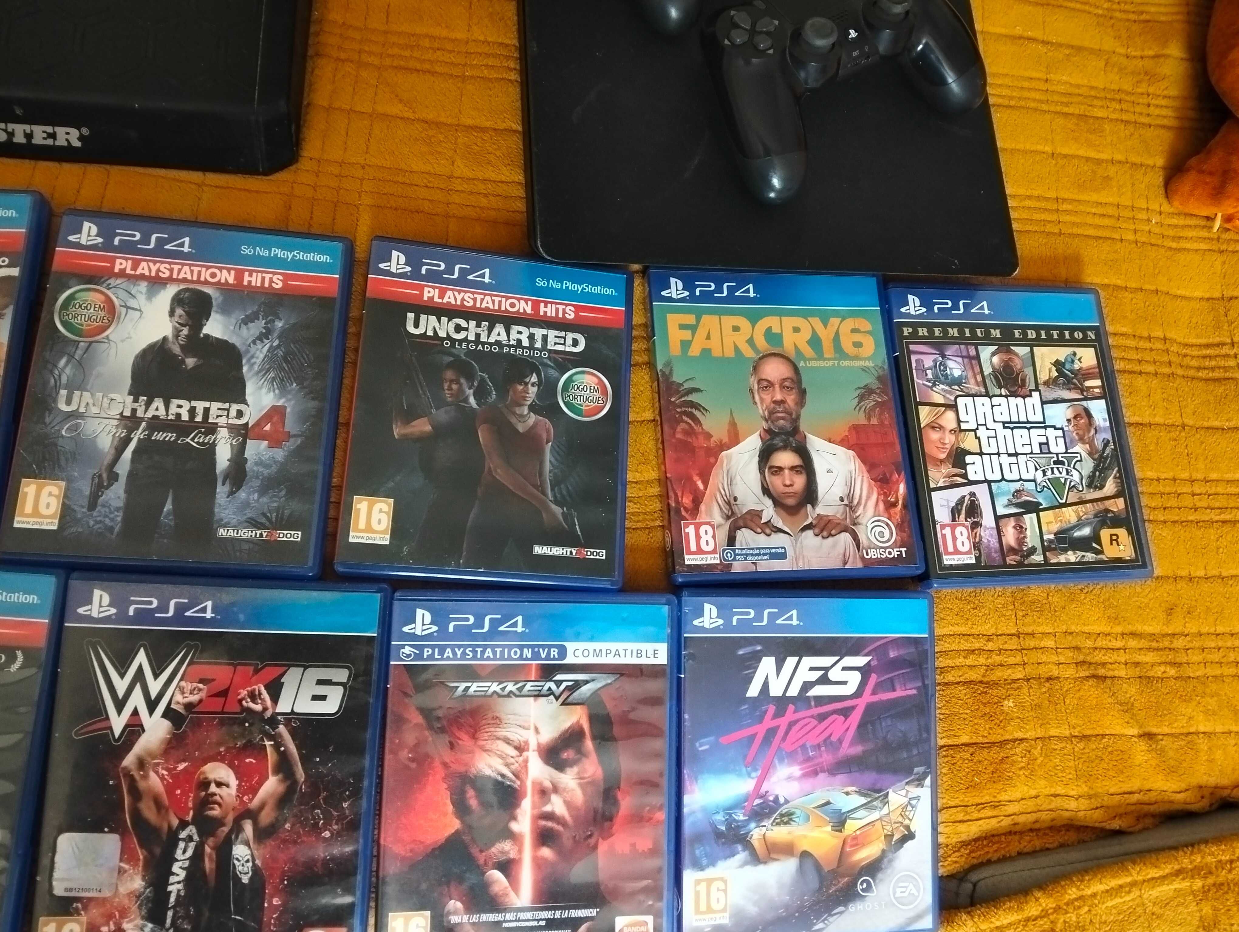 Ps4, jogos e comando e pedal simulador
