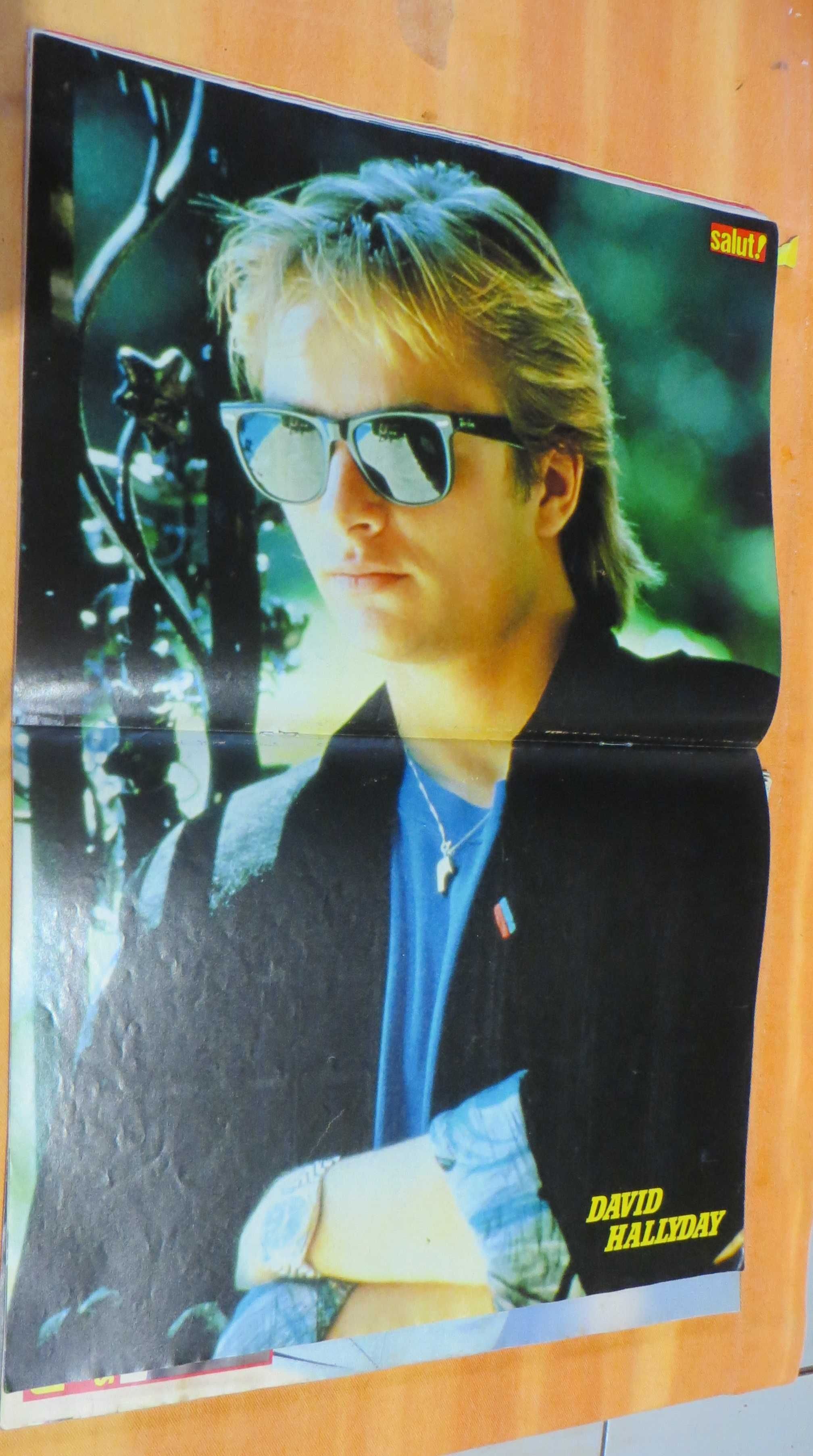 Revista Música Salut Goldman, Stallone e Poster David Hallyday - 1989
