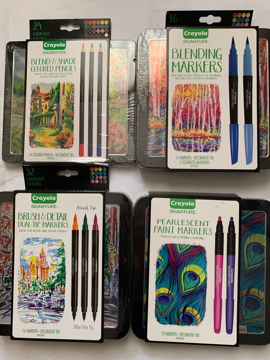Наборы Сrayola Signature . Двухсторонние маркеры, карандаши.