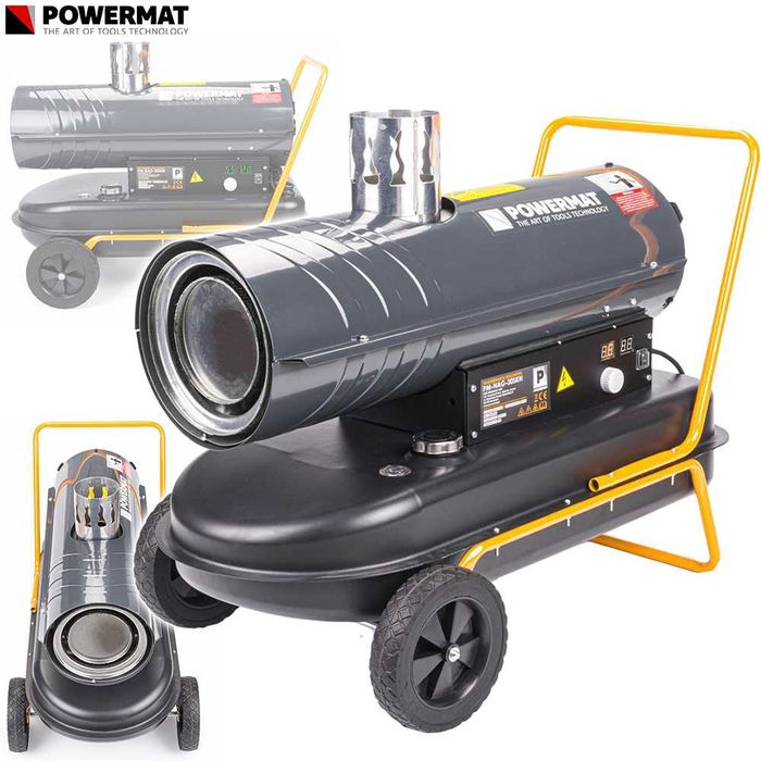 POWERMAT Nagrzewnica Olejowa Dmuchawa 30kw Termostat LCD Komin PM1013
