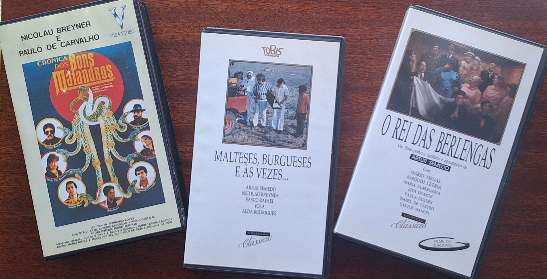 3 Cassetes vídeo vhs filmes portugueses