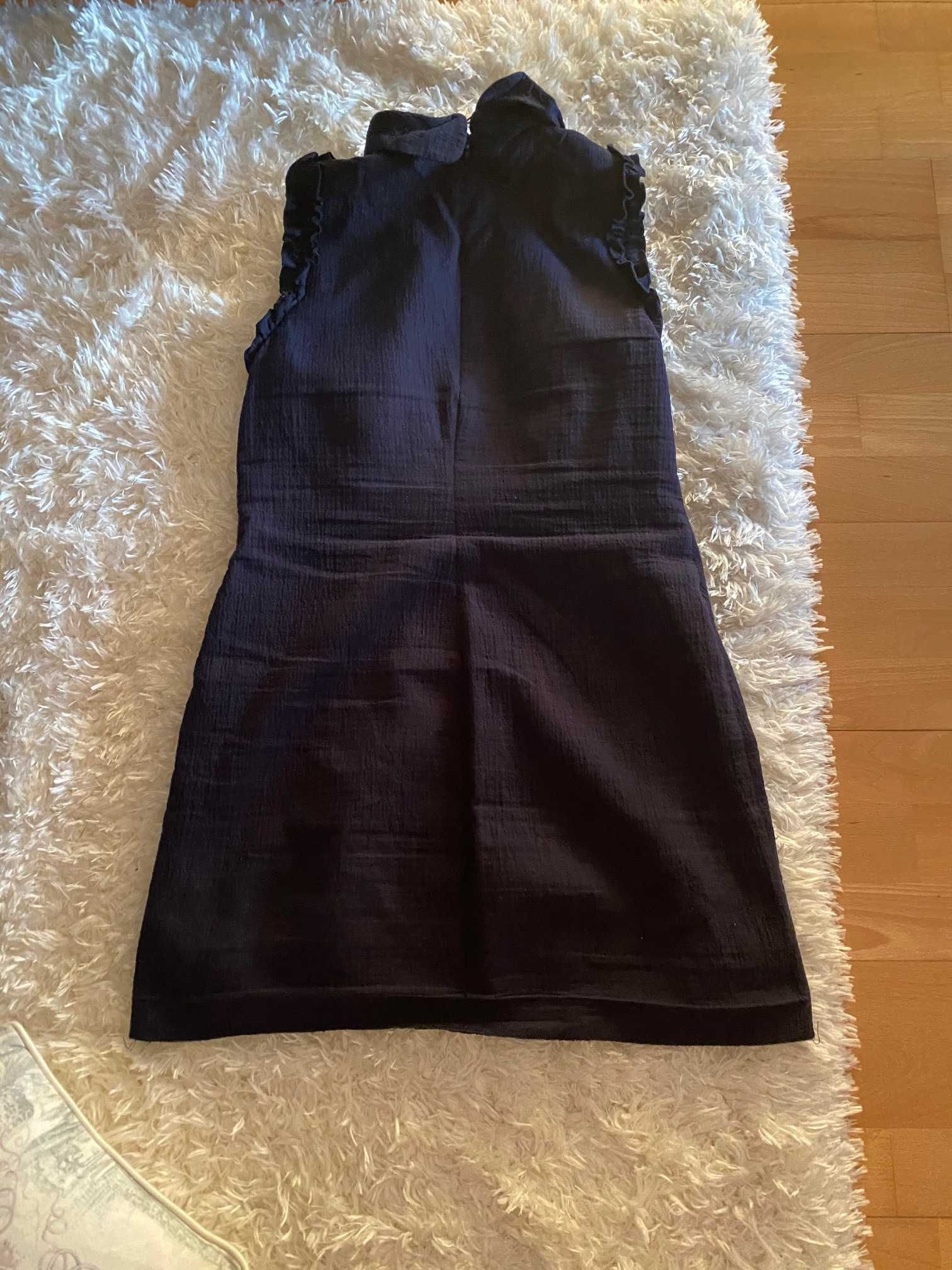 vestido azul zara tamanho s