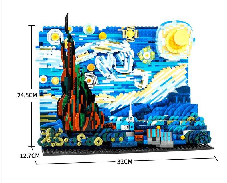 klocki konstrukcyjne VAN GOGH STARRY NIGHT gwieździsta noc