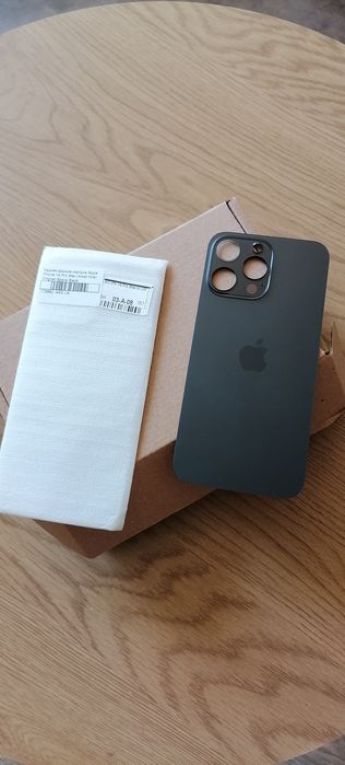 Задняя панель корпуса iphone 14 pro max (чёрный, стекло)