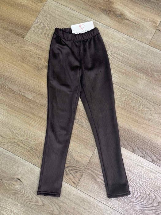 Лосіни для дівчинки велюровий рубчик на велюрі 122, 128, 134 см. теплі