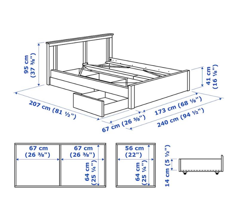 Cama (Estrados NÃO Incluídos) - SongeSand - IKEA