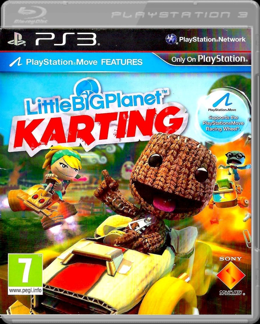 gra dla dzieci Ps3 Little Big Planet Karting zabawne wyścigi mini auta