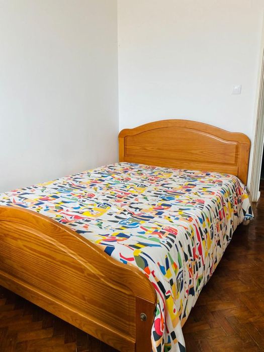Cama Casal Madeira Maciça