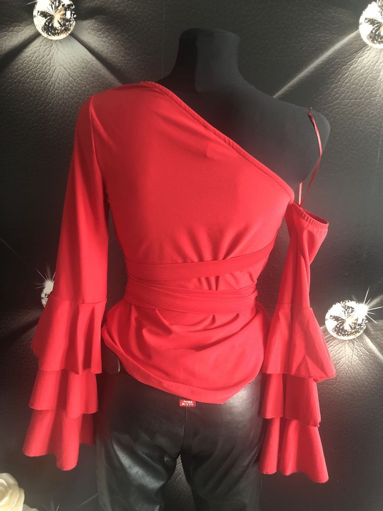 Bluzka hiszpanka czerwona r 36/38 S/M