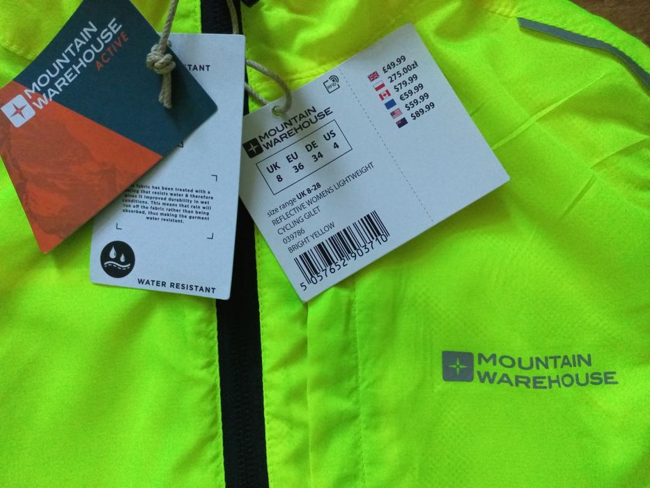 Вело жилет Mountain warehouse светоотражающий 36 S 44