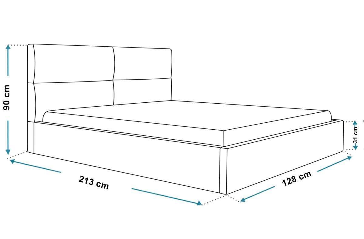 Łóżko tapicerowane SLIM 6 120x200 duży wybór tkanin