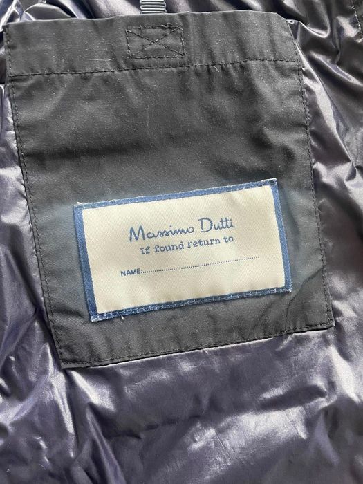 Granatowa kurtka puchowa w stylu parki MASSIMO DUTTI - 146 - 158 cm