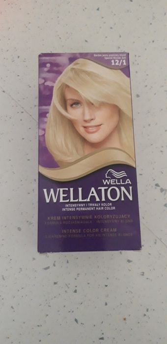Okazja!Krem do włosów farba Wellaton 12/1 bardzo jasny popielaty blond
