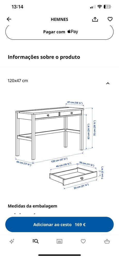 Secretaria Hemnes IKEA