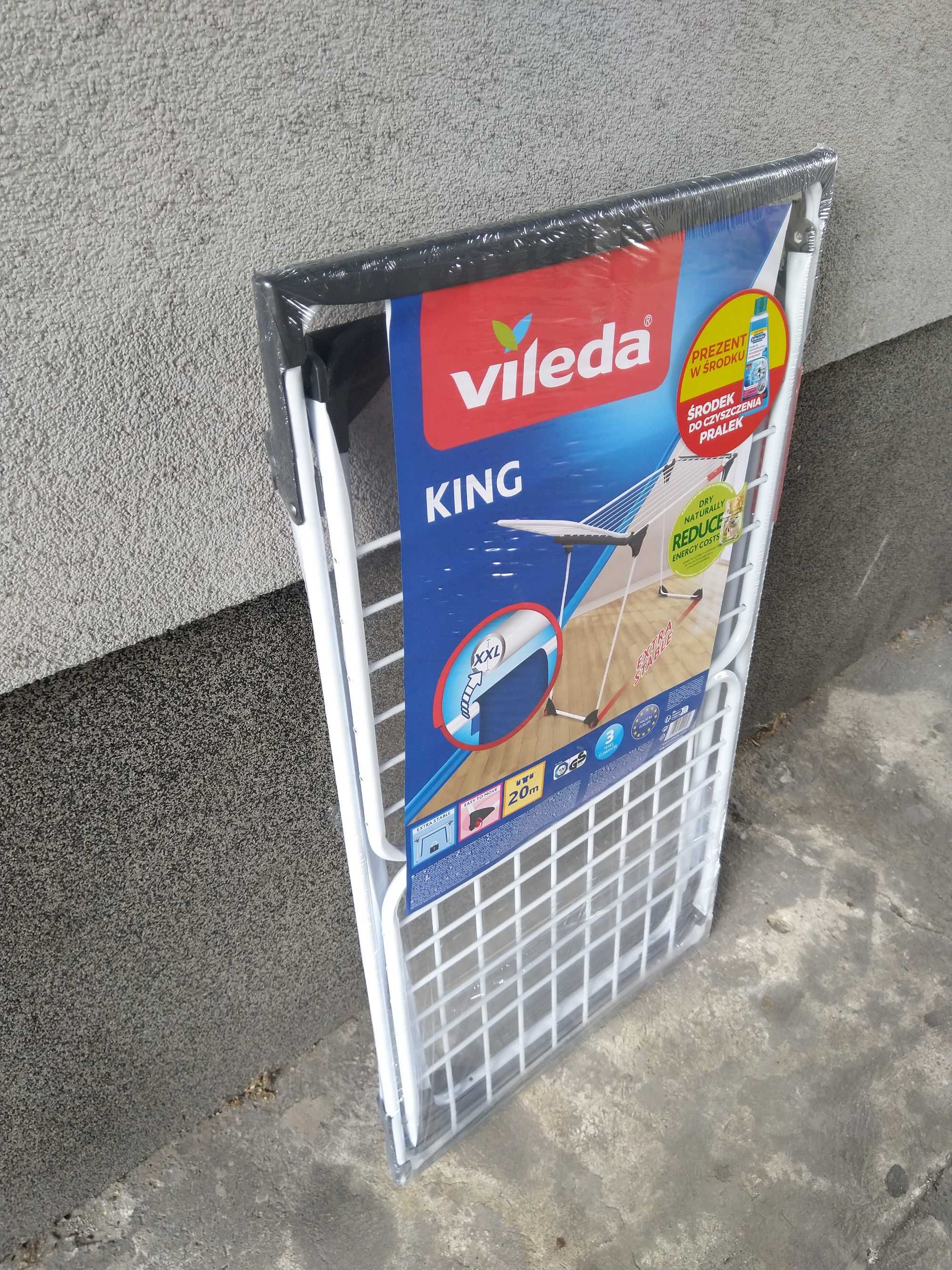 NAJTANIEJ Suszarka Na Bieliznę Pranie Ubrania KING Kółeczka + Płyn