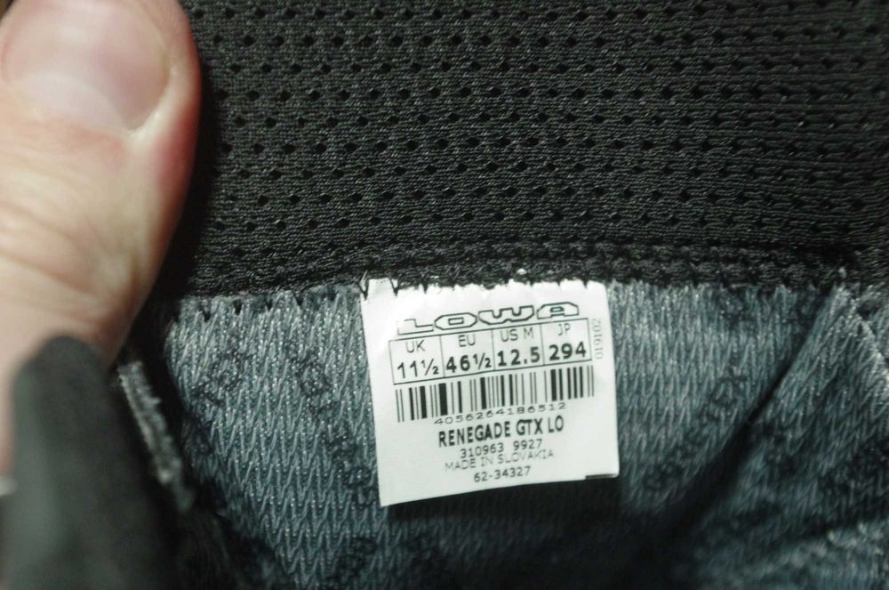 Трекінгові Lowa Renegade Gtx Gore Tex made Slovakia оригінал 46,5 р-р