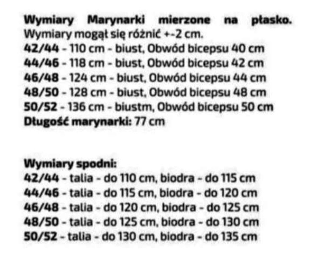 Garnitur damski żakiet spodnie marynarka czarny 2xl