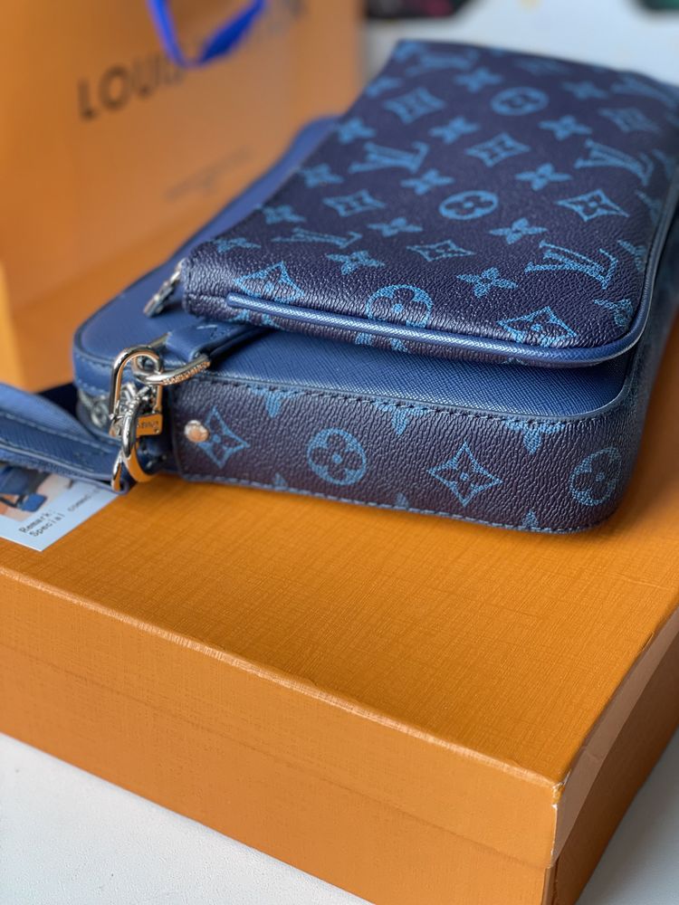 Мужская стильная сумка барсетка Louis Vuitton Луи Витон