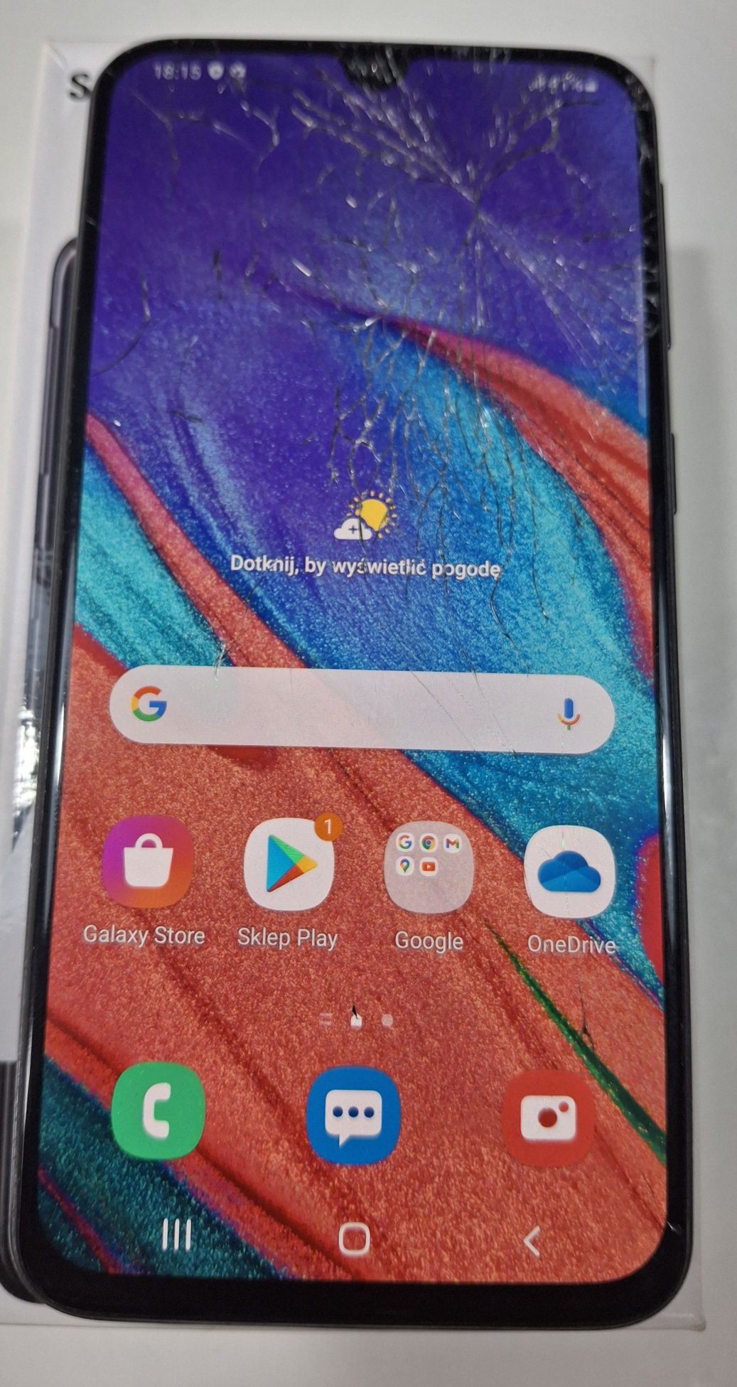 Samsung A40 4/64, zbita szybka, sprawny