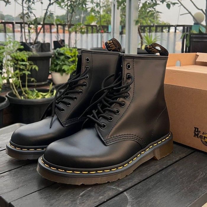 Зимние Dr. Martens 1460 Black Smooth