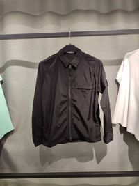 STONE ISLAND 12321 Garment-Dyed Nylon Metal Overshirt Black SI105-BK