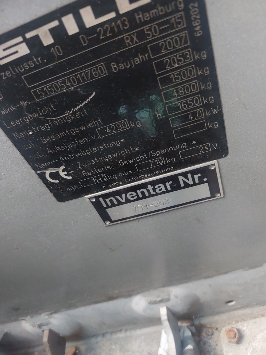 Wózek widłowy elektryczny  Still RX50-15 STILLRX 50-15 wózek paletowy
