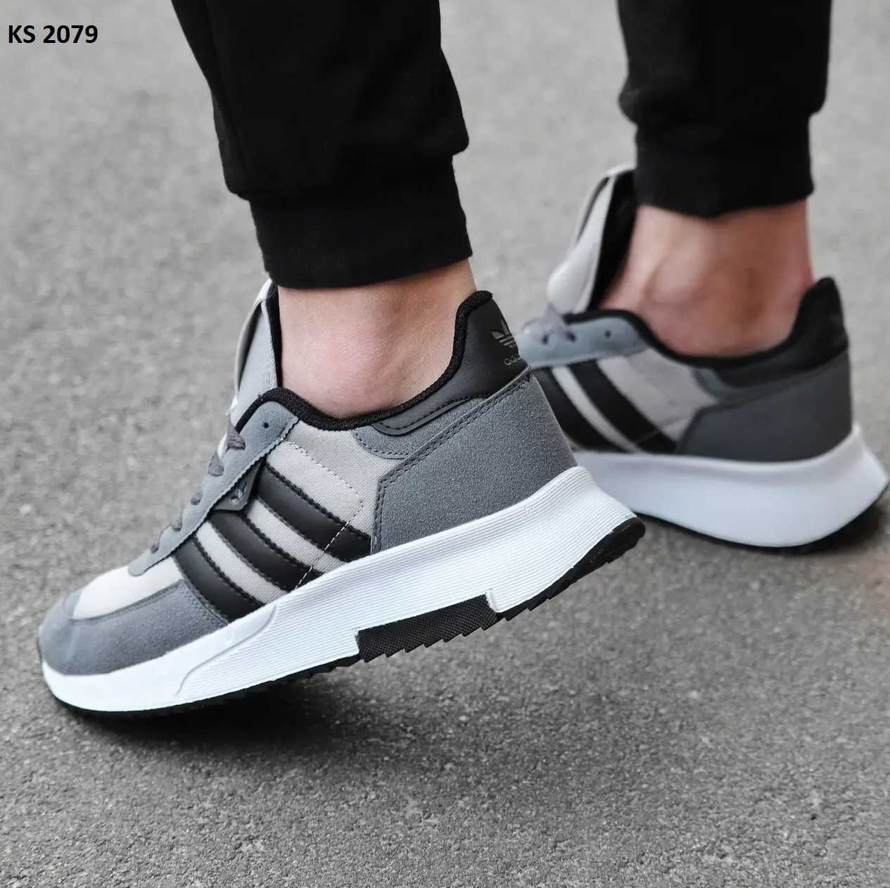 Кросівки Adidas Dark Gray with White. Арт: KS 2079