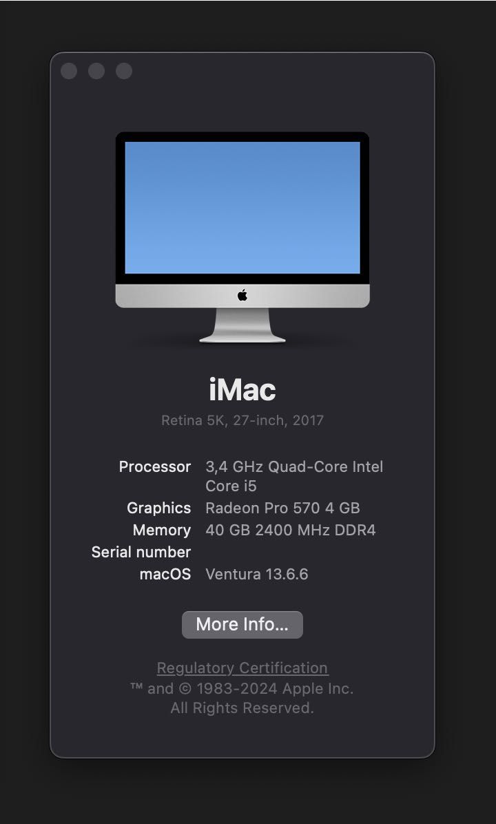 Apple iMac 27 i5 / 40Gb / 1Tb