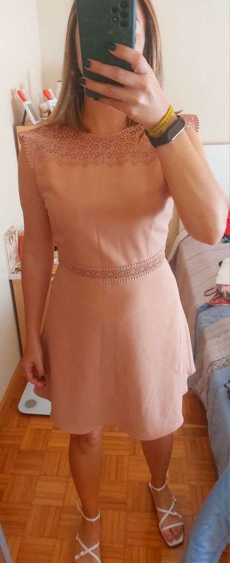 Vestido zara S rosa