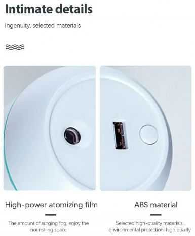 Nawilżacz - mgła wodna - MINI - zasilanie z USB - cicha praca - 2szt