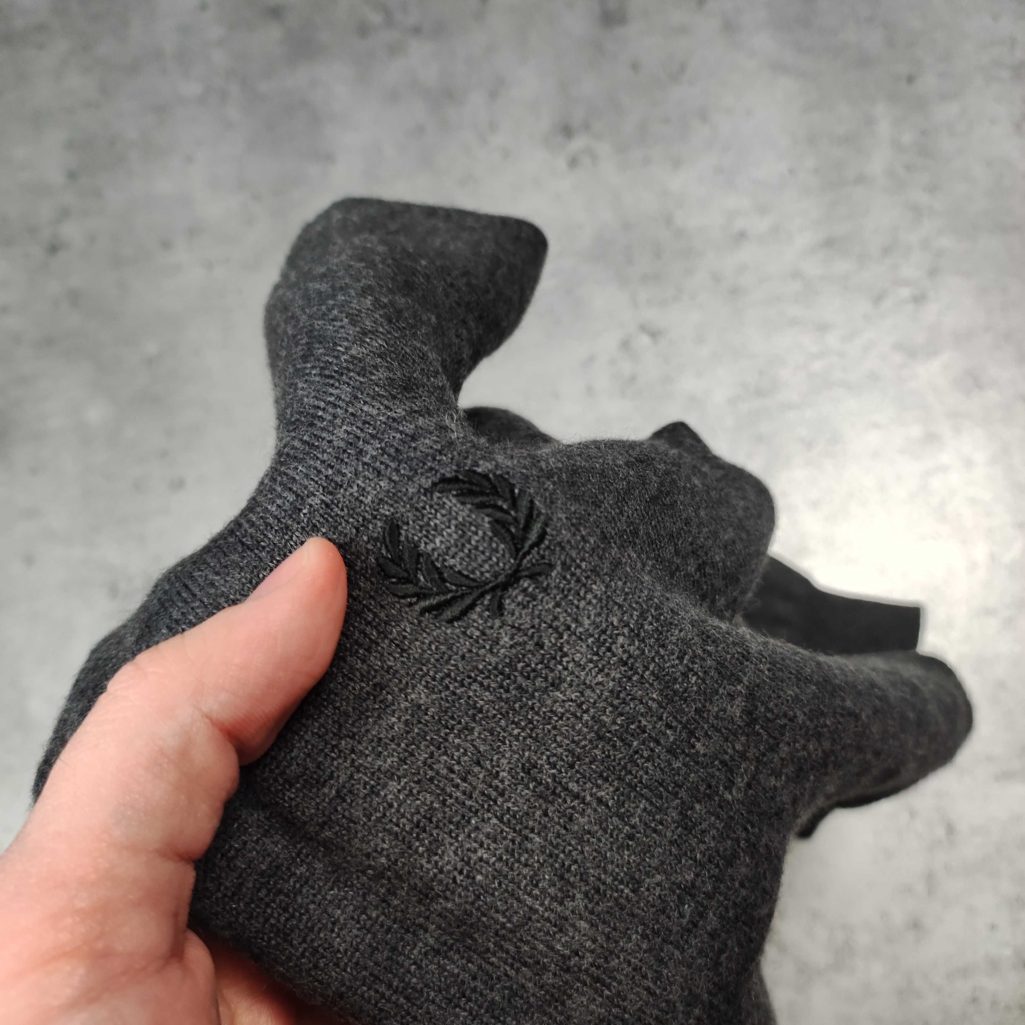MĘSKI Sweter Elegancki Sweterek Kardigan Lekki MERINO Wełna Fred Perry