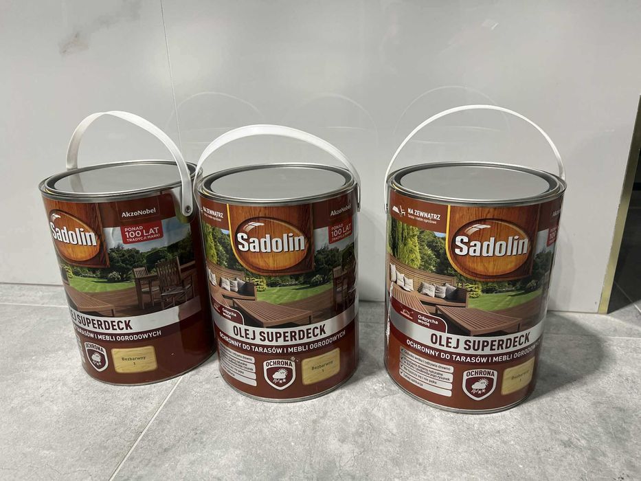 SADOLIN SUPERDECK- olej do tarasów, bezbarwny, 5l/Komis Krzysiek