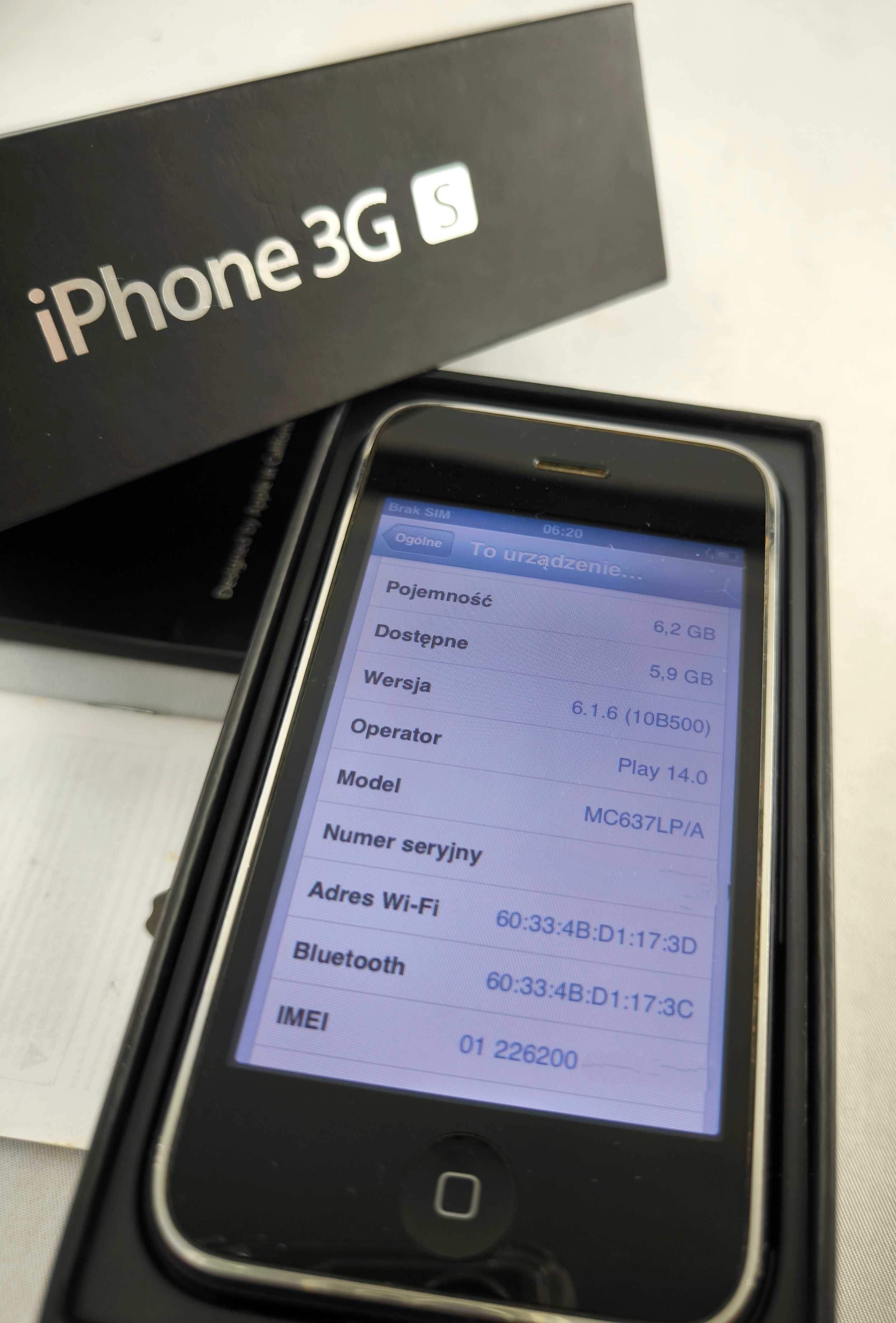 ORYGINALNY APPLE iPhone 3Gs 8GB A1303 (2010r) - Telefon KOLEKCJONERSKI
