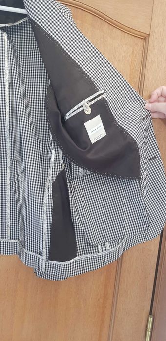 Marynarka męska w kratę, używana, stan bardzo dobry, rozmiar 50