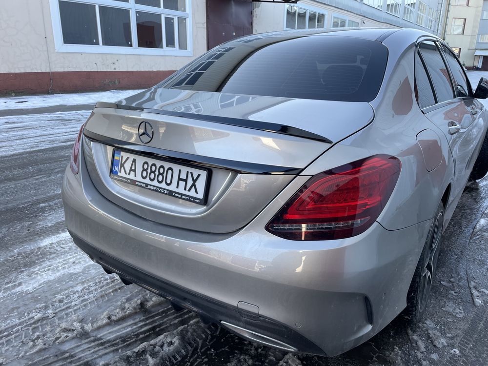 Спойлер Mercedes С-class W205 AMG (чорный глянец)