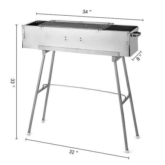 Grelhador/Fogareiro /Barbecue com grelha em Inox 80x20.5x84cm