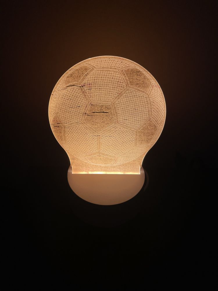 Lampka nocna piłka podświetlana