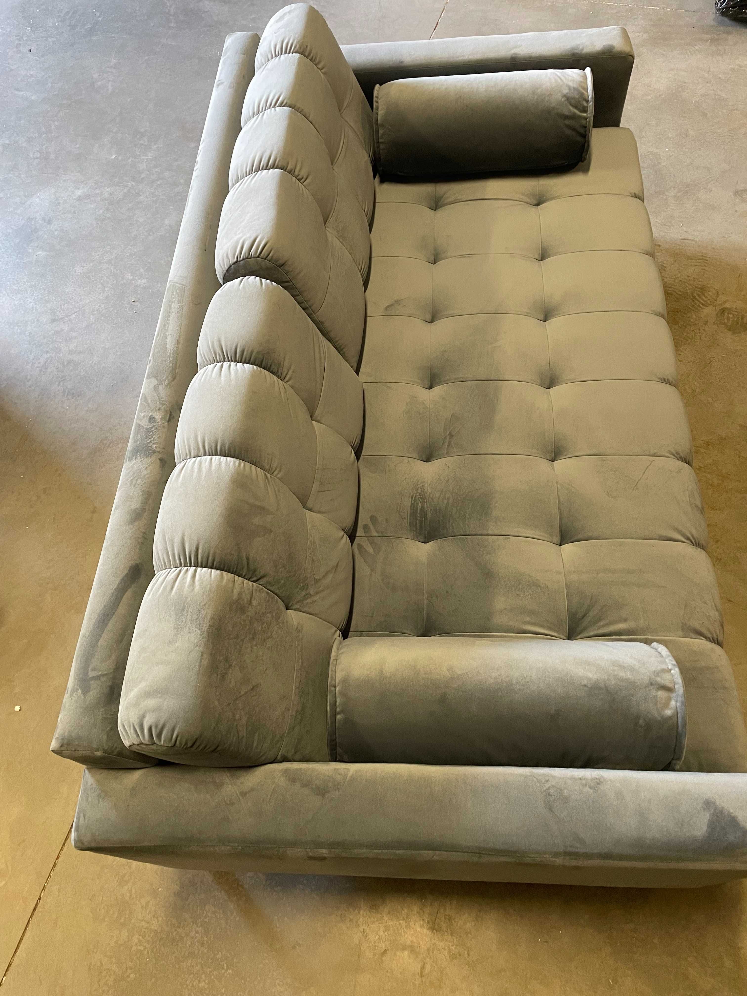 Sofa aksamitna 3-osobowa BALI jasnoniebieski - poekspozycyjna(2)