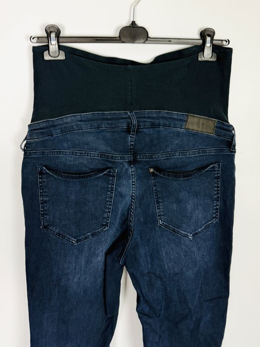 Ciążowe jeansy w kolorze ciemnego denimu L 40 H&M