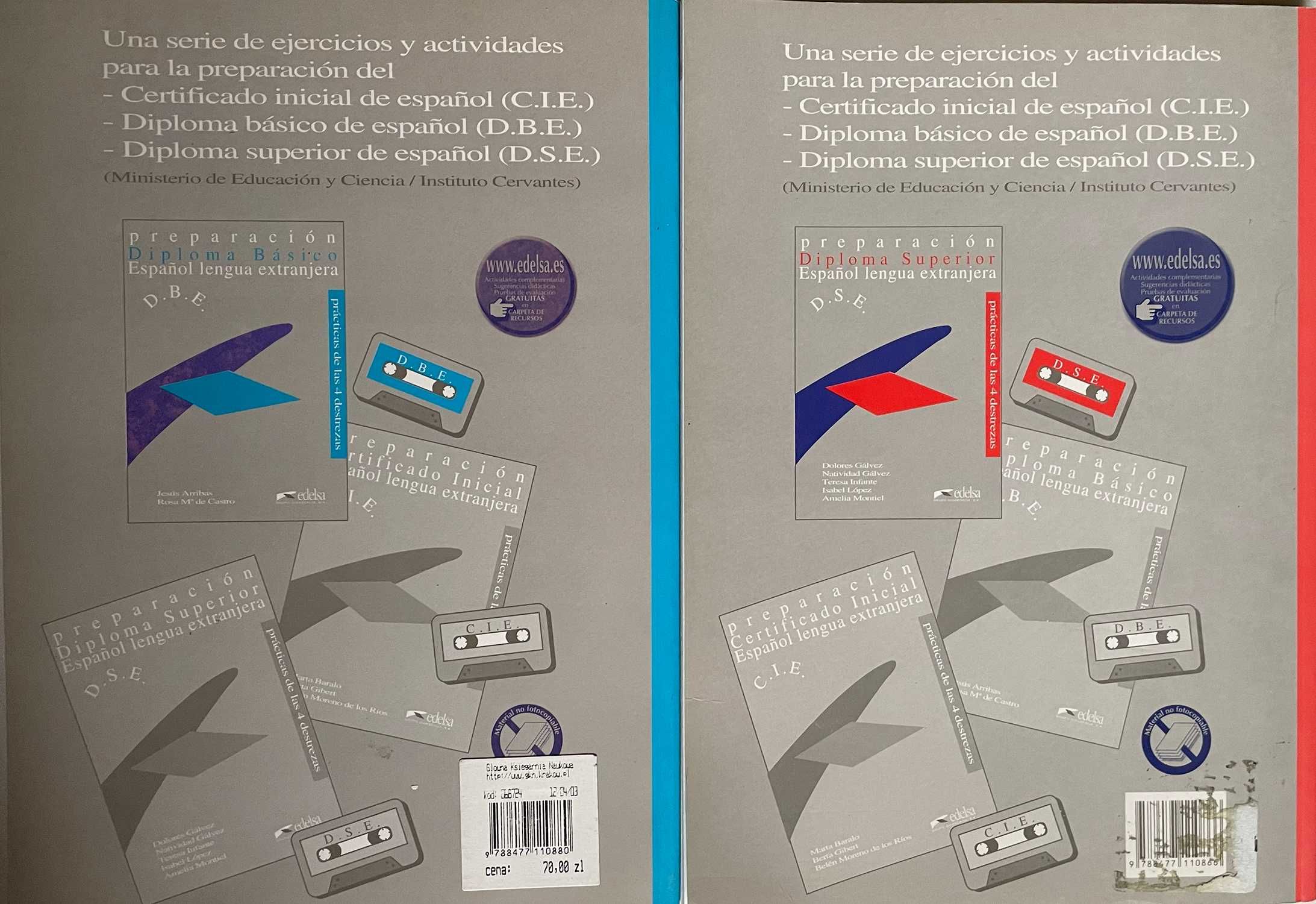 Espanol lengua extranjera - 2 podręczniki (Diploma Basico/Superior)