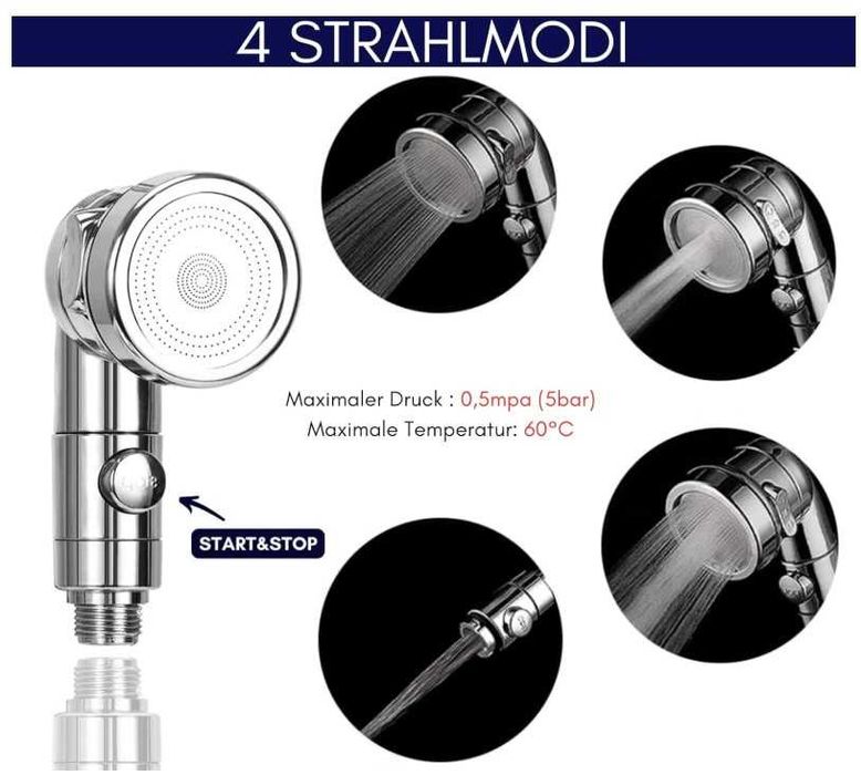 Słuchawka prysznicowa na kran, zestaw natryskowy + akcesoria Ineedit