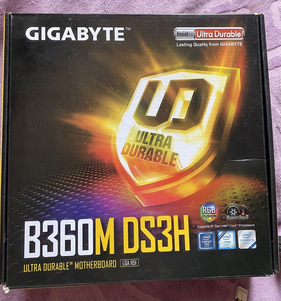 Intel Pentium G5400 3.7GHz/s1151 Box + Gigabyte b360m ds3h