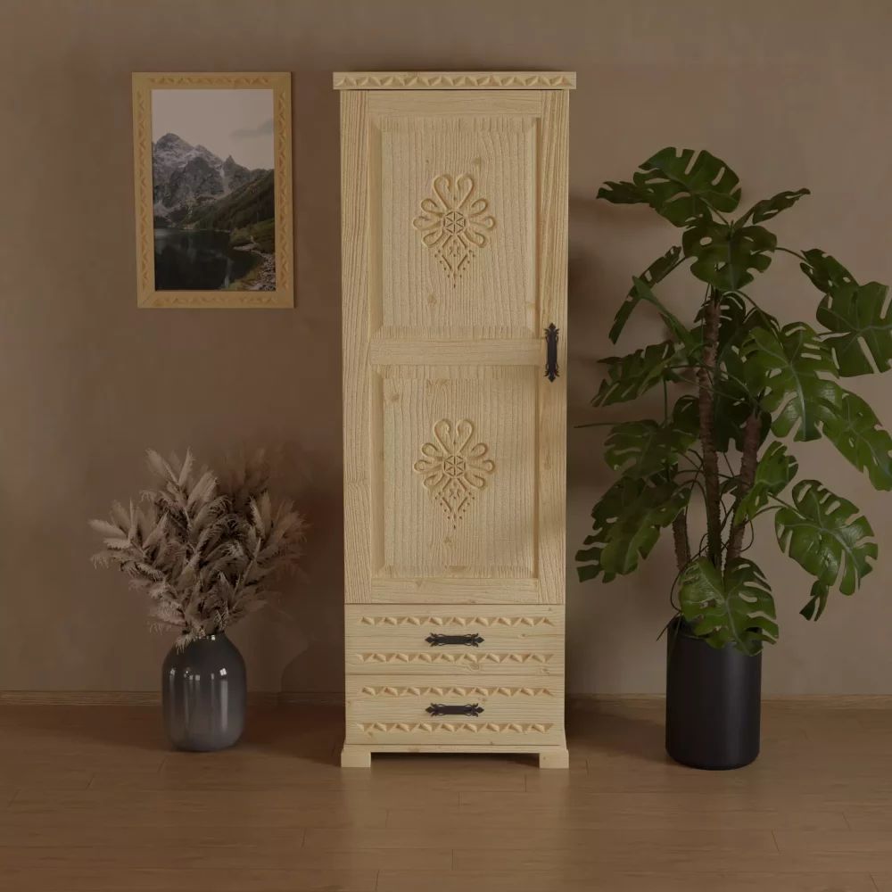Szafa w stylu góralskim 60cm + 2x szuflada !PRODUCENT!