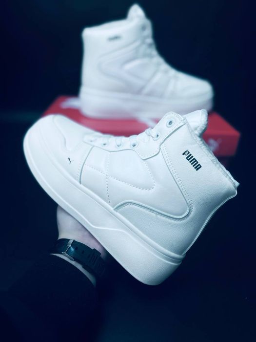 Ботинки Puma зима женские / жіноче взуття Пума тепле / белые ботинки