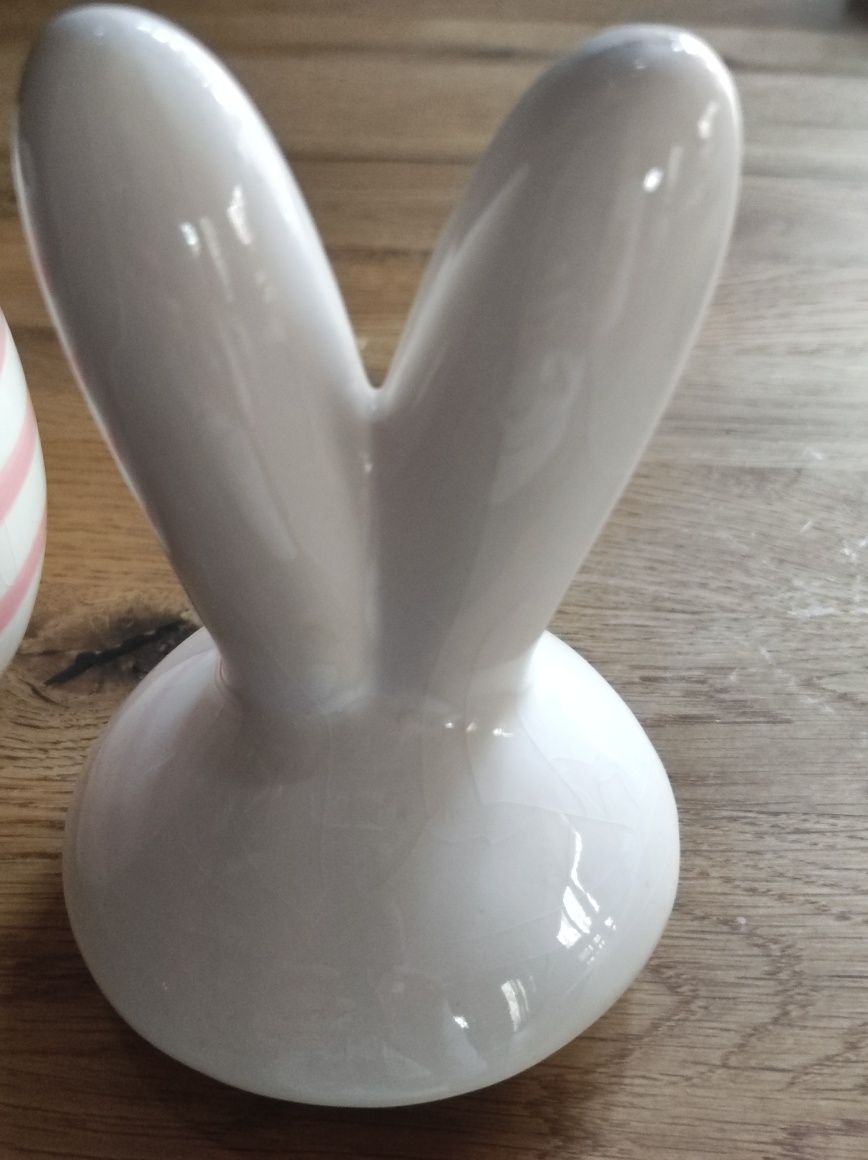 Miska i pojemnik ceramiczny zajączek wielkanocny